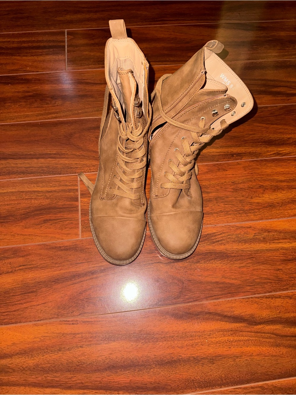 Women’s Brown Lace-Up Combat Boots - Unknown Brand
